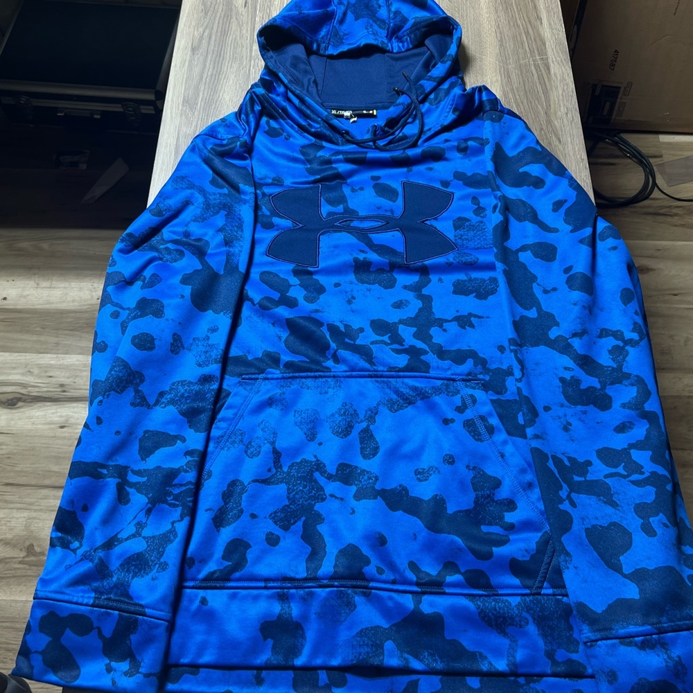 Under Armour blue storm hoodie  blue camouflage